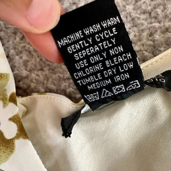 Jonathan Martin Studio Dress Womens 10 Slip MIdi Flowy Floral Watercolor Chiffon - Picture 7 of 16